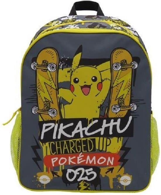 pokemon rugzak a4 map formaat 41cm charged up pikachu