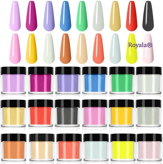 royala dipping powder aanvul kit acryl nagels aanvulpakket 18 kleuren
