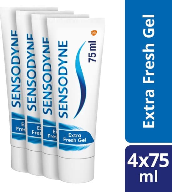 sensodyne extra fresh gel tandpasta voor gevoelige tanden 4 x 75 ml