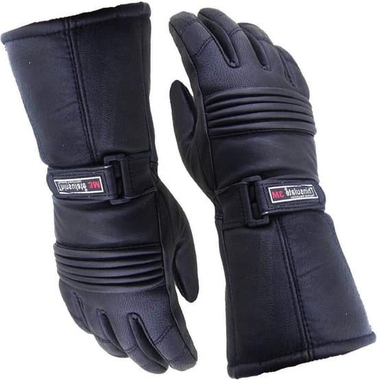 thinsulate handschoenen 3m waterdicht leer zwart maat l