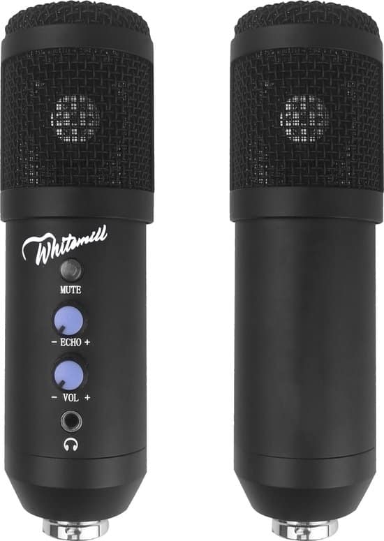 whitemill condensator studio microfoon met arm plopscherm usb 2