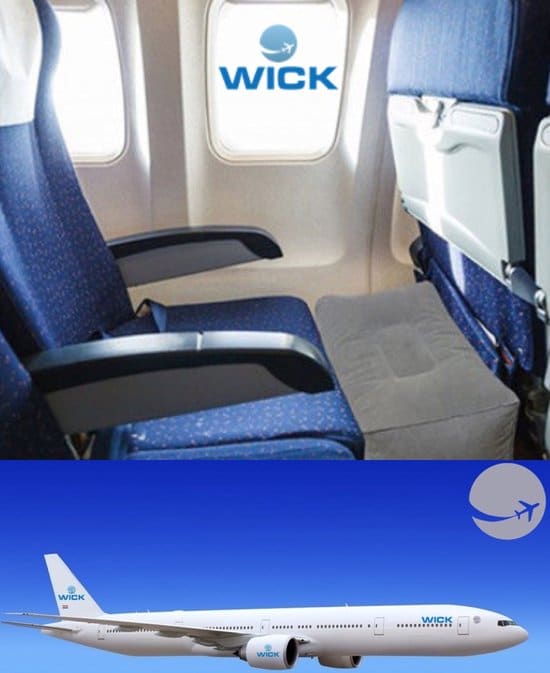 wick wings wick air vliegtuigbedje reiskussen voetensteun antislip
