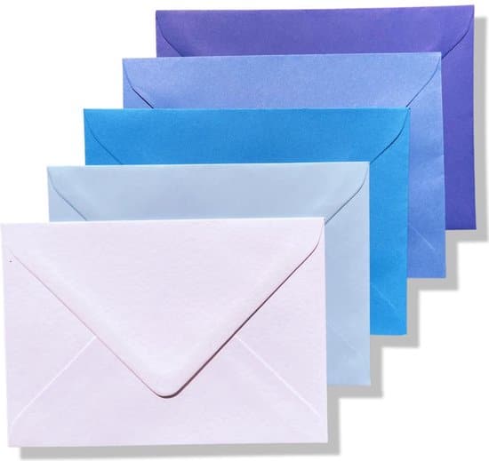 50 cards crafts luxe gekleurde c6 enveloppen blauwtinten