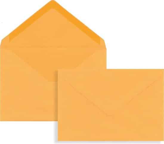 50x gekleurde envelop 09 35 mandarijn 90 grams 120 x 176mm