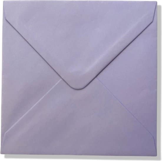 cards crafts 50 luxe vierkante enveloppen lila 14x14 cm 110 grams