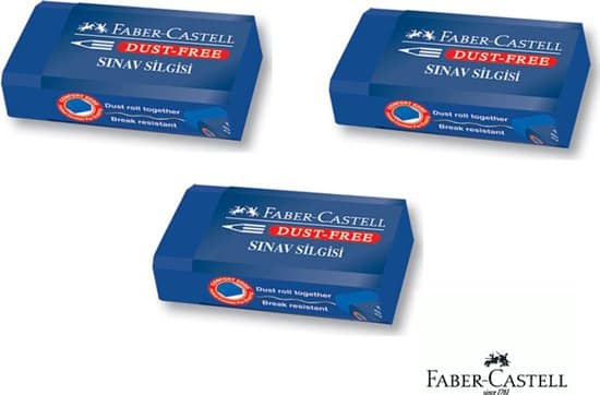 faber castell gum zacht stofvrij blauw 3 stuks voordeelpack speciaal