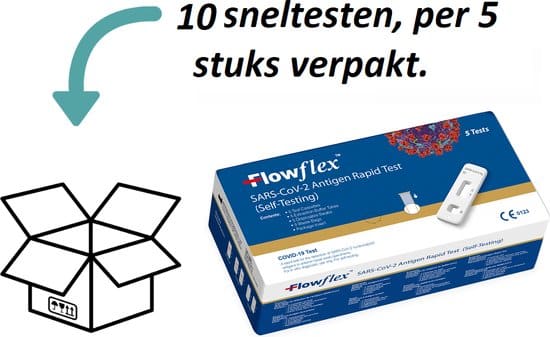 flowflex zelftest 10 stuks verpakt per 5 stuks 2 x 5 pack nl 1
