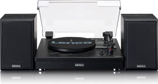 lenco ls 101bk platenspeler met bluetooth inclusief speakers stereo
