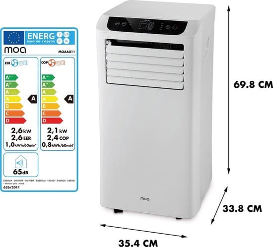 moa mobiele airco airconditioning met verwarmingsfunctie 9000 btu a011