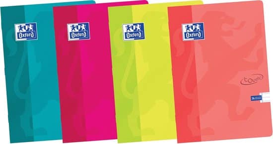 oxford touch schrift a4 lijn 36 vel soepele kartonnen kaft assorti