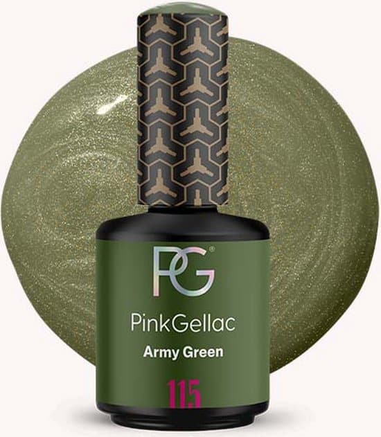 pink gellac army green gellak groen 15 ml