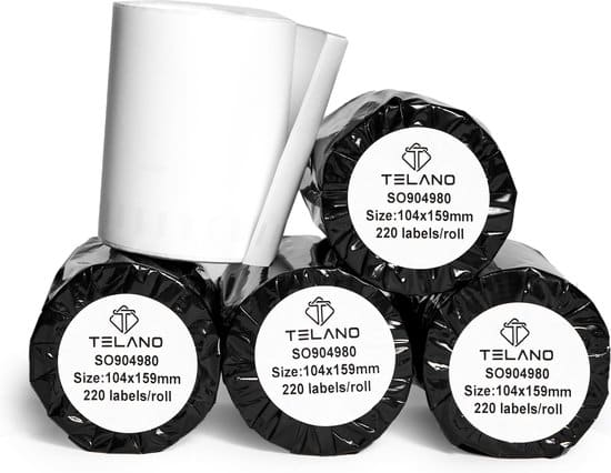 telano 5 stuks compatible labels wit s0904980 voor dymo labelwriter 4xl
