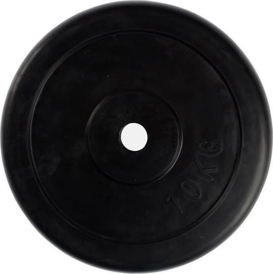 virtufit rubberen gewicht halterschijf 30 mm 10 kg zwart