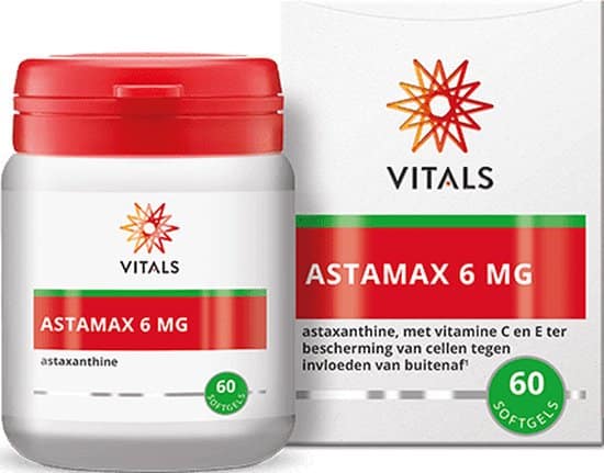 vitals astamax astaxanthine 6 mg 60 softgels met astareal van