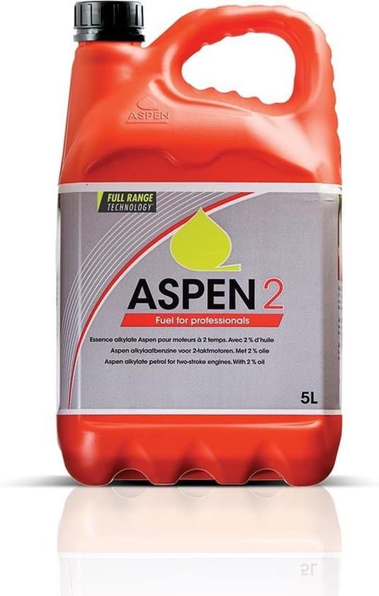 aspen 2 frt 5 liter schone alkylaatbenzine voor tweetaktmotoren