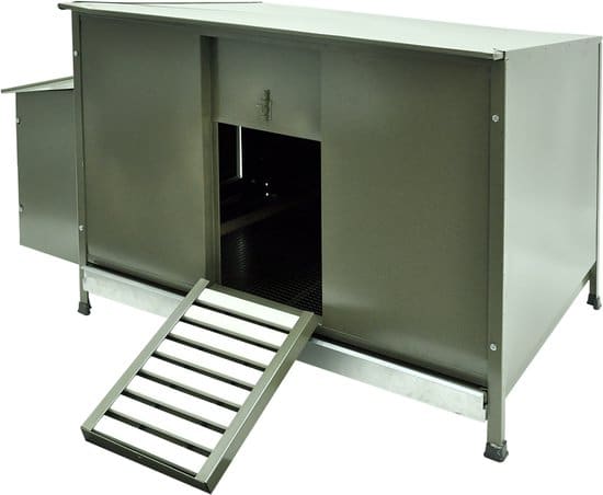 gegalvaniseerd kippenhok 131 x 70 x 72 cm groen