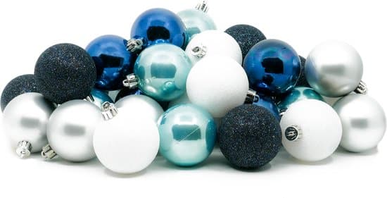 luxe kerstballen set van in round 30 stuks 6 cm blauw wit zwart
