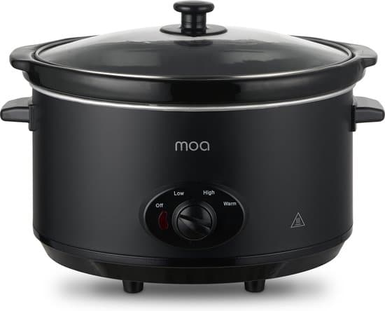 moa slowcooker 6 5 liter zwart sc65b