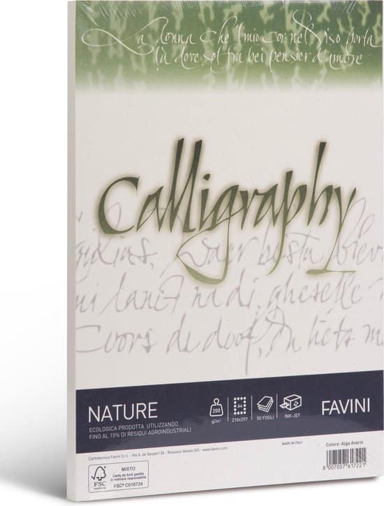nature ecologisch upcycle papier met 15 gemalen zeewier uit venetie 50 vel