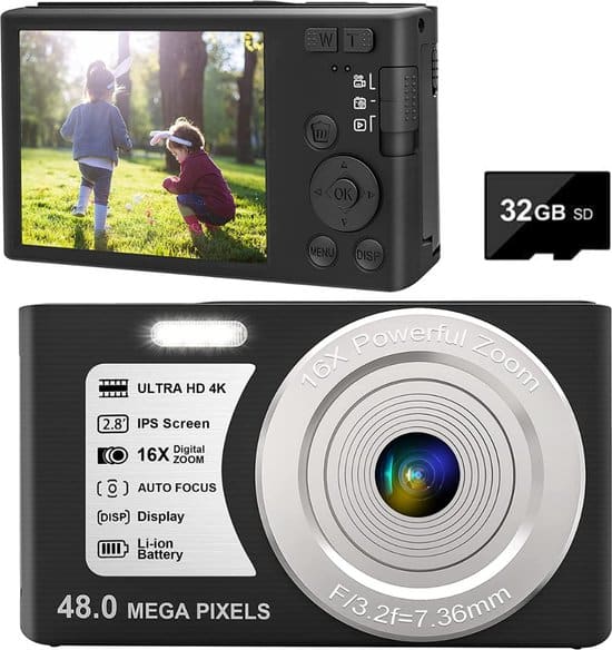 nodija digitale camera 4k compact camera fototoestel videocamera