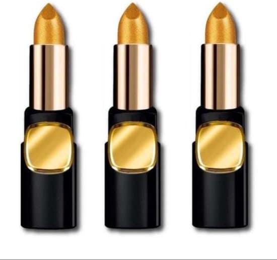 set van 3 loreal paris color riche le gold lippenstift goud 24 karat