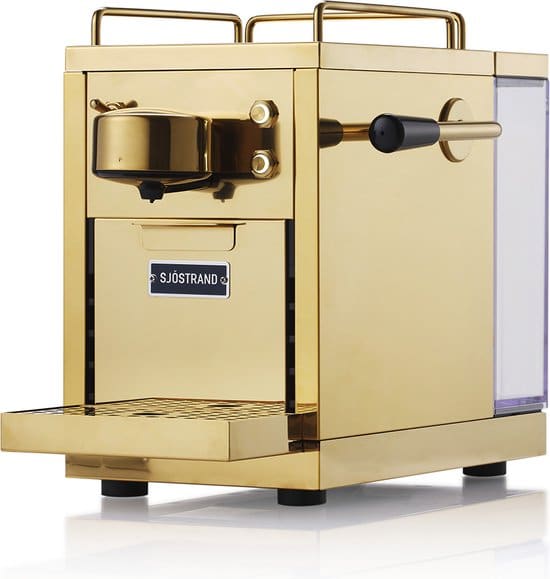 sjostrand espresso capsule machine messing edition