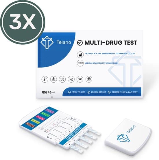 telano multidrugstest 5 urine drugstest test op 5 soorten drugs cocaine