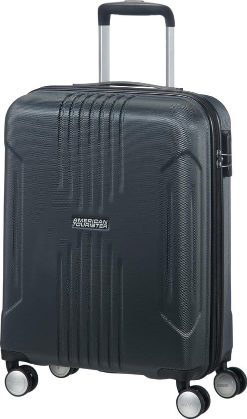 american tourister tracklite spinner handbagage koffer 55 cm dark slate 34 l