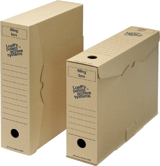 archiefdoos loeffs filing box 3003 folio 345x250x80mm karton 8 stuks 8