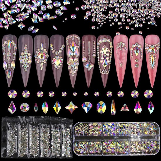 elysee beauty ab rhinestone set nagel steentjes nagel diamantjes nail