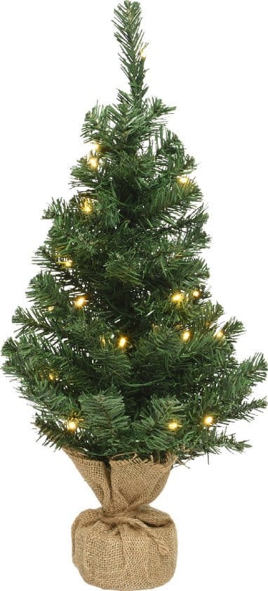 everlands mini kerstboom 60cm inclusief verlichting groen