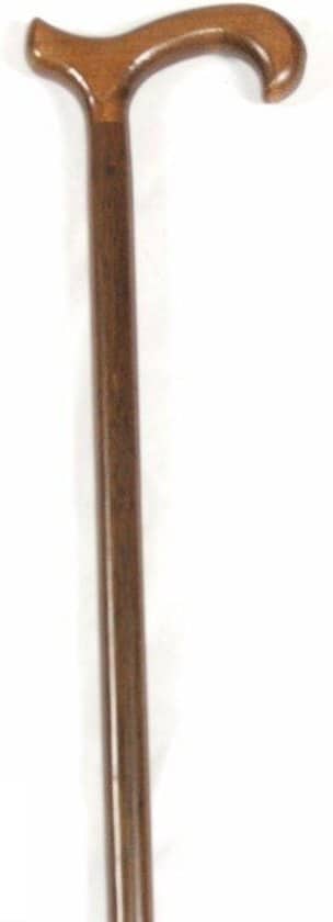 houten wandelstok derbygreep