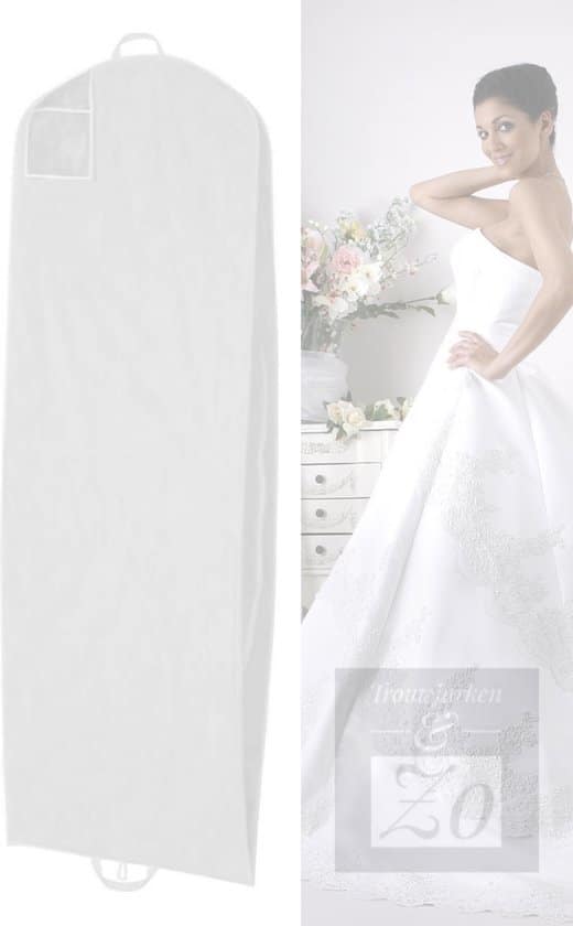 kledinghoes trouwjurk beschermhoes trouwjurk wit extra lang 200 cm