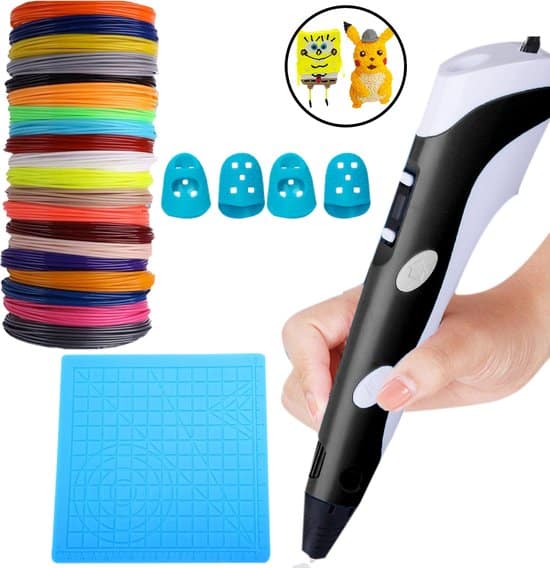 3d pen starterspakket kinderen met 59m vulling en 4 vingerbeschermers 3d