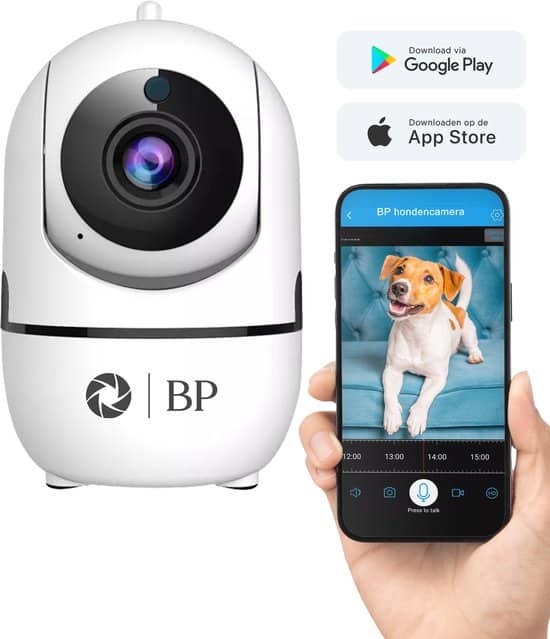 bp hondencamera met app huisdiercamera babyfoon ip beveiligingscamera