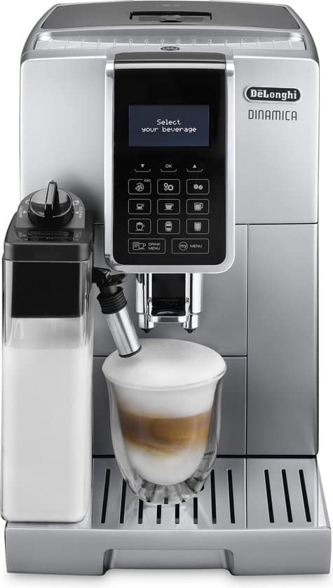 delonghi dinamica ecam35075s volautomatische espressomachine zilver