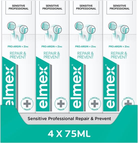 elmex sensitive professional tandpasta repair prevent 4 x 75 ml voor