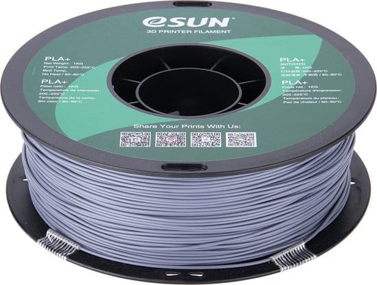 esun pla grey grijs 175mm 3d printer filament 1kg