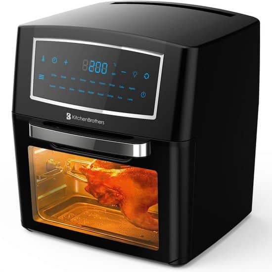 kitchenbrothers mini oven 12l heteluchtfriteuse complete set 1500w