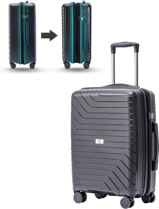 legage koffer handbagage reiskoffer trolley inclusief uitzetlaag 1 1