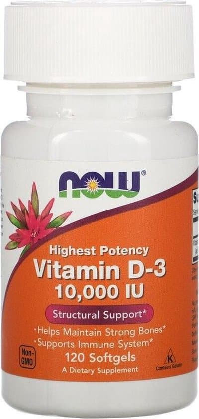 now foods vitamin d3 10000 iu 120 softgels