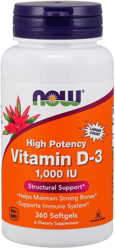 now foods vitamine d3 1000 iu 75 microgram voedingssupplement hoog