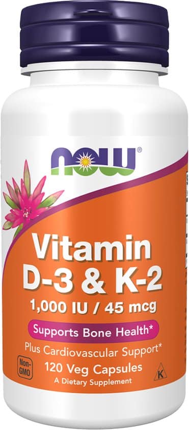 now foods vitamine d3 k2 1000 iu 45 mcg voedingssupplement 120