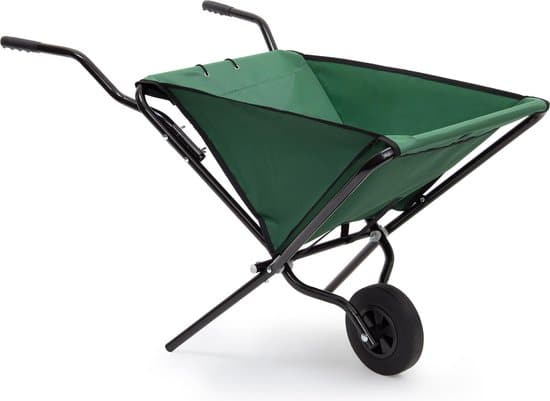relaxdays kruiwagen opvouwbaar inklapbare tuinwagen vouwkruiwagen groen 1