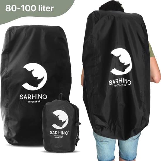 sarhino shield premium flightbag en regenhoes voor backpacks l 80 100l