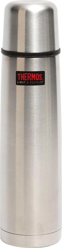 thermos isoleerfles thermax 1 liter zilver