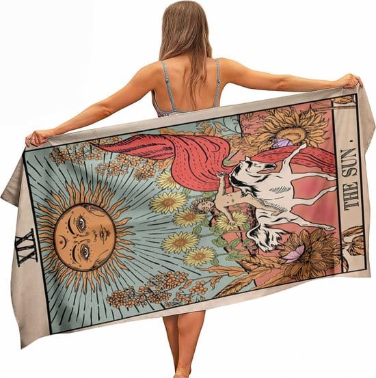 ulticool zon natuur bloemen tarot horoscoop handdoek microvezel