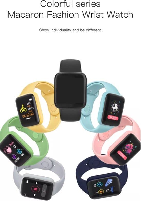 ang macron smartwatch smartwatch zwart activity tracker geschikt voor