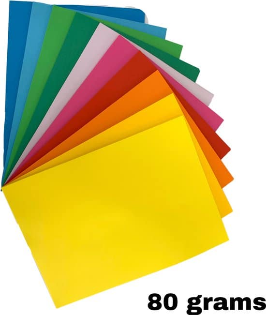 assortipak gekleurd papier 80 grams a4 10 intensieve kleuren a 20 vel