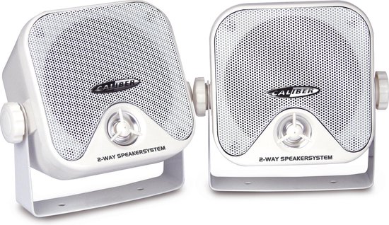 caliber speaker 40watt waterbestendig voor in boot of badkamer wit csb3m